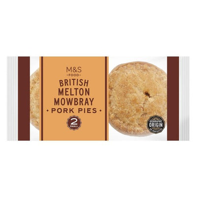 M&S M&S 2 British Melton Mowbray Ready-to-Eat Pork Pies 150g- Buy online at McGrocer