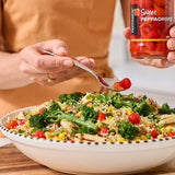 Peppadew Peppadrops pickled peppers jar, imported from the UK