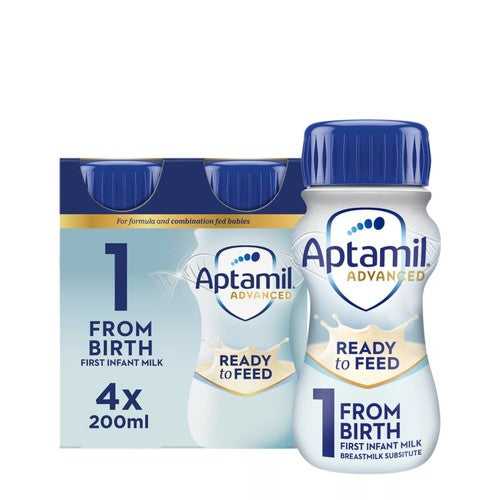 Aptamil Advanced First Infant Milk Formula 4 x 200ml - British product