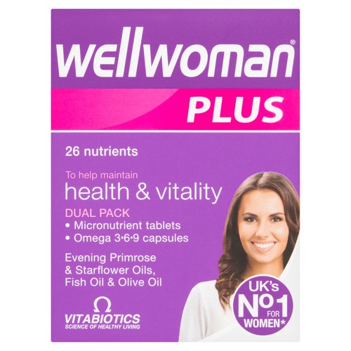 Vitabiotics Wellwoman Plus women's multivitamin supplement 56 tablets & capsules (British brand)