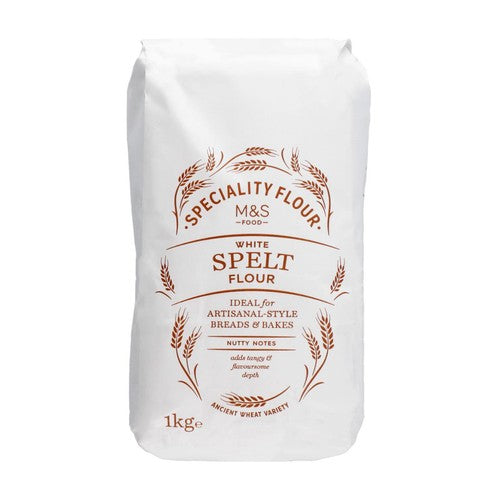 M&S white spelt flour 1kg, imported from the UK