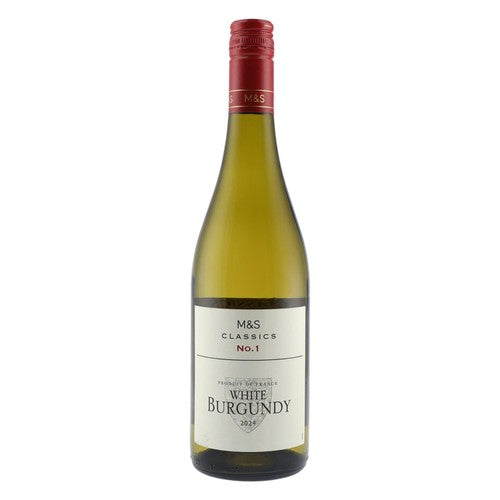 M&S Classics White Burgundy 75cl white wine bottle, imported from the UK