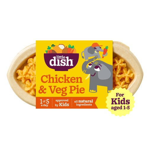 Little Dish chicken and vegetable pie toddler meal 200g, UK version