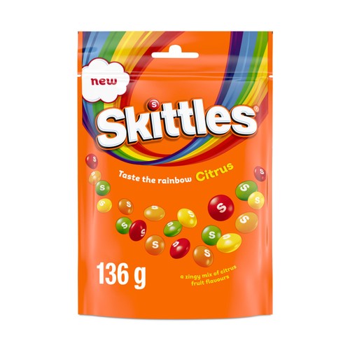 Skittles Citrus chewy candies pouch (British brand)