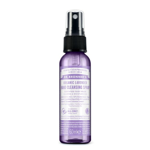 Dr Bronner lavender hand sanitizer spray 60ml - British product