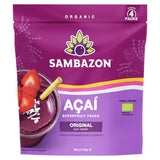 Sambazon Organic Acai Original Smoothie Packs 4 x 100g (British brand)