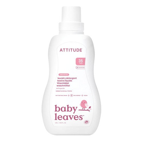Attitude Baby Leaves Laundry Liquid Fragrance Free 35 Loads - British product