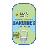 M&S sardines in olive oil 120g, imported from the UK