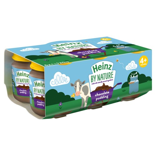 Heinz Chocolate Pudding baby food 6 x 120g jars, UK version