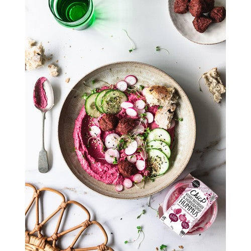 ChicP beetroot and horseradish hummus 150g - British product