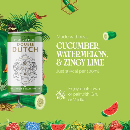 Double Dutch Gurken- und Wassermelonen-Premium-Mixer - britisches Produkt