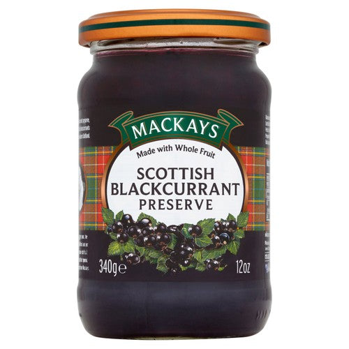 Mackays Scottish Blackcurrant Preserve 340g, imported from the UK