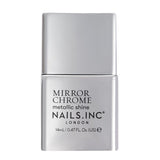 Nails Inc. Mirror Chrome Silver nail polish 14ml, imported from the UK