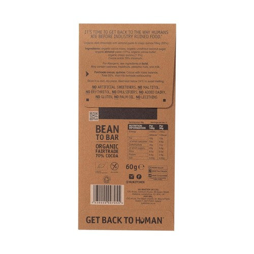 Hu almond butter crispy quinoa dark chocolate bar 60g, UK version