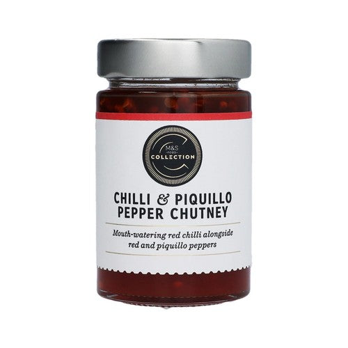 M&S chilli and piquillo pepper chutney 235g, imported from the UK