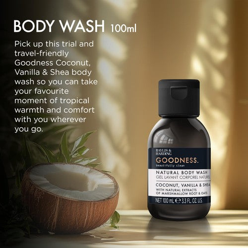 Baylis & Harding coconut vanilla body wash 100ml, imported from UK