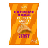 M&S chicken curry extreme ridge cut crisps 150g, imported from the UK
