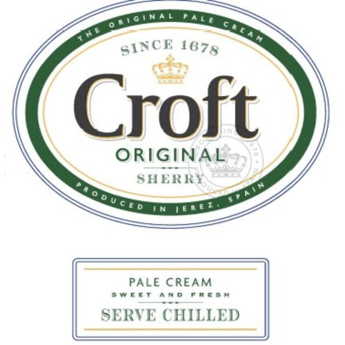 Croft Original Pale Cream Sherry 1L - British product