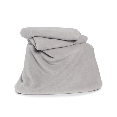 Deyongs silver fleece throw 140x180cm - British product