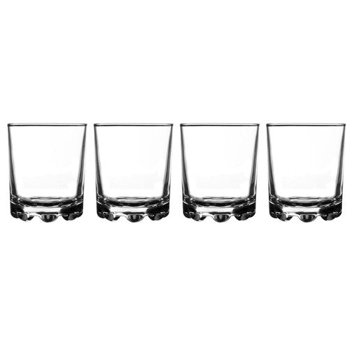 Ravenhead Hobnobs set of 4 glass tumblers 25cl, imported from the UK