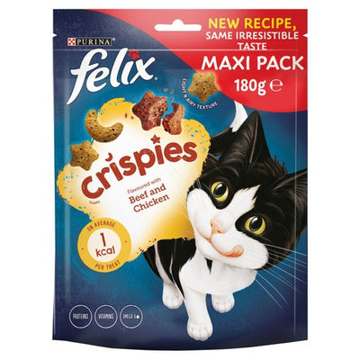 M&S Felix Crispies Chicken and Beef Cat Treats 180g- Buy online at McGrocer