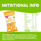 Kiddylicious Banana Soft Biscotti baby snacks 6 x 20g, UK version