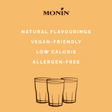 Monin Salted Caramel No Added Sugar syrup 250ml, imported from the UK