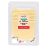 M&S British Lighter Mature Cheddar cheese slices 10 slices, imported from the UK
