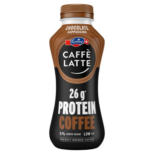 Emmi protein chocolate cappuccino iced coffee 330ml, UK version