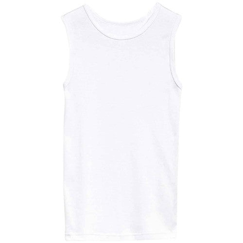 M&S Collection Unisex Cotton Vests, 11-12 Y, White