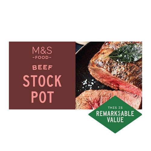 M&S beef stock pot 4 x 24g, imported from the UK
