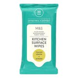 M&S Kitchen Surface Wipes Lemon Ginger 30 Pack (British brand)