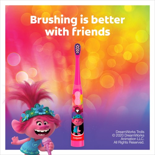 Colgate Kids Battery Toothbrush Extra Soft Trolls 3+ Years