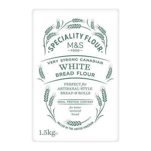 M&S Canadian Very Strong White Bread Flour 1.5kg, imported from the UK