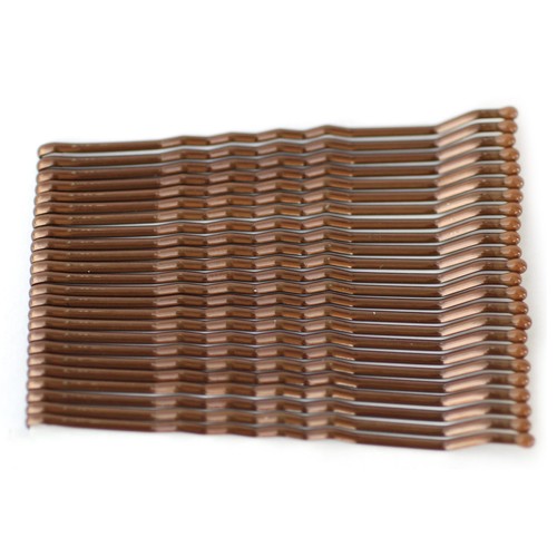 Basicare Kirby Grips Brown 6.3cm, imported from the UK