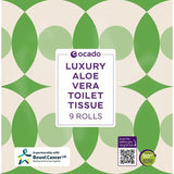 Ocado aloe vera toilet tissue 9 rolls, imported from the UK