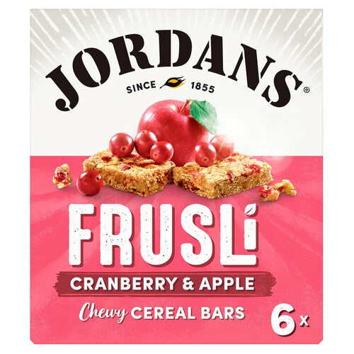 Cranberry and Apple Chewy Wholegrain Oat Cereal Bars 6 x 25g