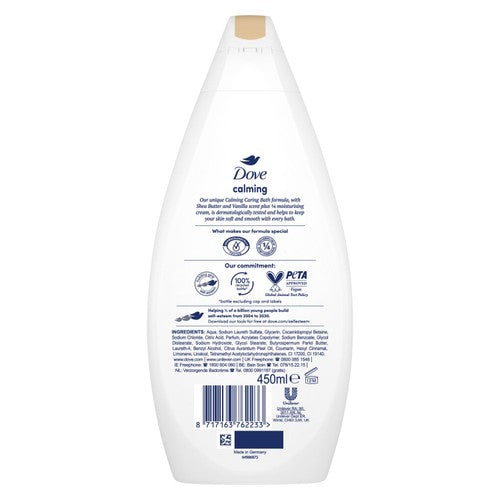 Dove Bath Cream Shea Butter Warm Vanilla 450ml - British product