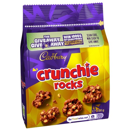 Cadbury Crunchie Rocks chocolate clusters 100g - British product
