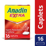 Anadin Extra pain relief caplets 16s, UK version