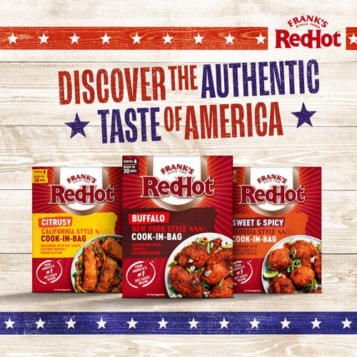 Frank's RedHot Buffalo New York Style Cook-In-Bag Seasoning 25g - British product