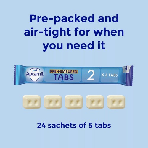 Aptamil follow on baby milk formula tabs 120 per pack - British product