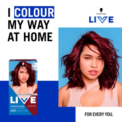 Schwarzkopf permanent hair dye Ruby Glaze box - British product