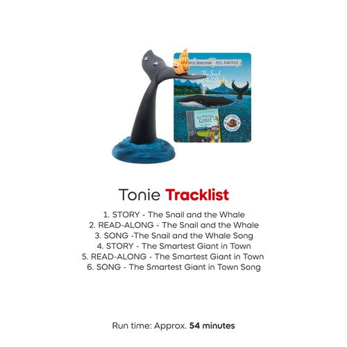 Tonies Snail and Whale audio character, imported from the UK
