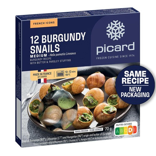 Picard snails with garlic 12 pack, imported from the UK