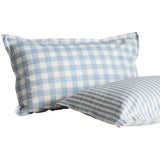 M&S cotton gingham bedding set in blue for single bed, imported from the UK