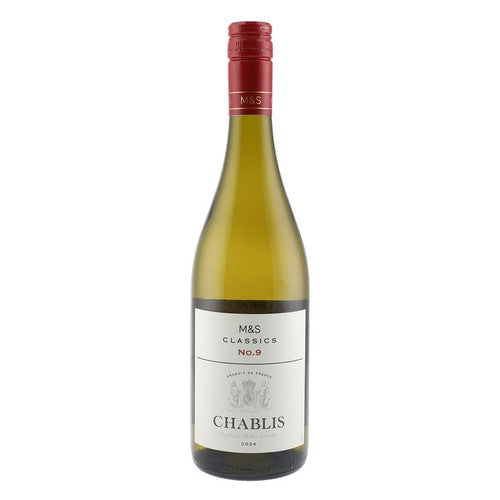 M&S Chablis white wine 75cl, imported from the UK