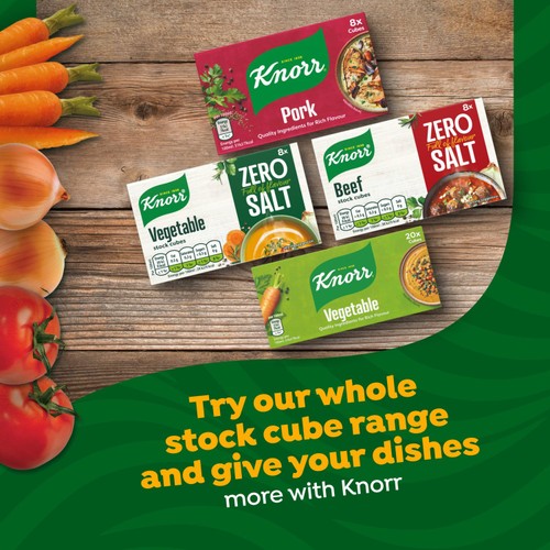 Knorr Vegetable Zero Salt stock cubes 72g, UK version