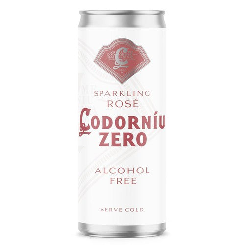 Codorniu Zero Sparkling Rose alcohol-free wine 250ml - British product