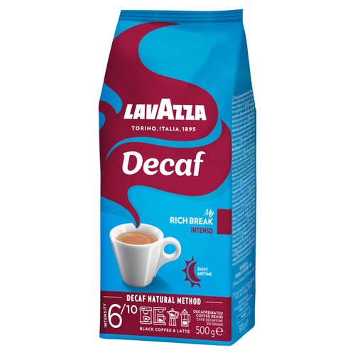 Lavazza Intenso decaffeinated coffee beans - British product